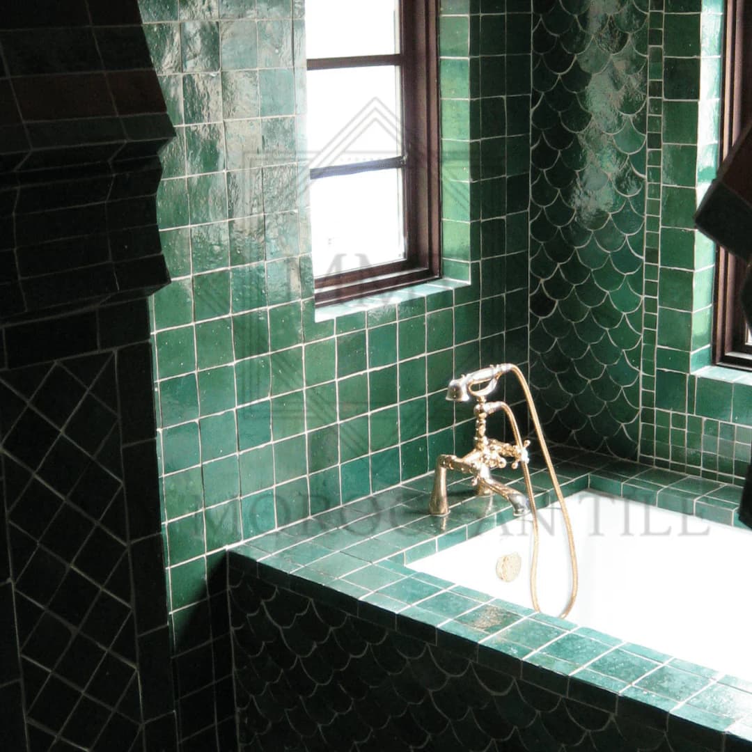 Moroccan Zellige Green
